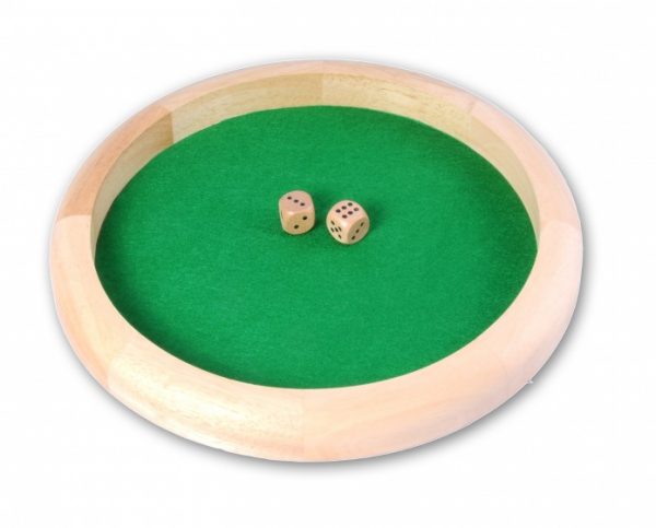 Longfield Games Houten pokerpiste met dobbelstenen 29 cm